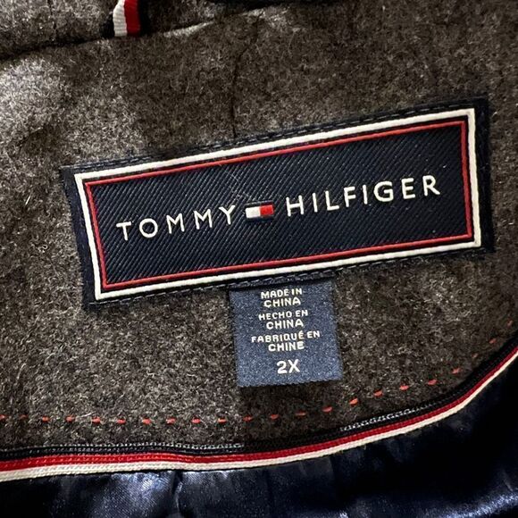 Tommy Hilfiger Plus Size Faux-Fur Hooded Medium Heather Grey Wool Coat 2X NWT - Picture 6 of 9